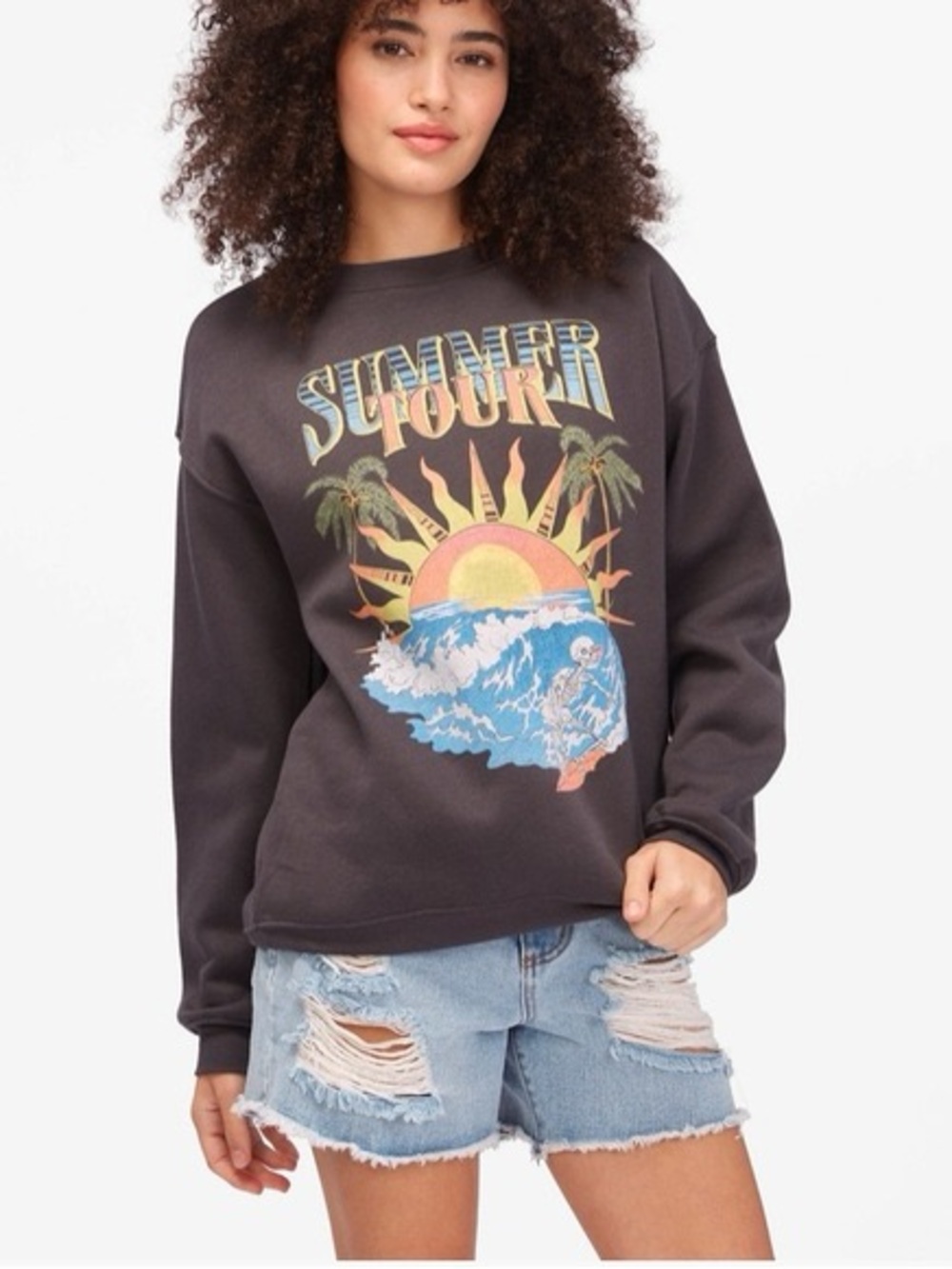 Billabong Crewneck Sweatshirt - Charcoal "Summer Tour"